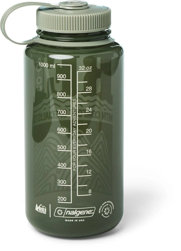 Nalgene Rei Water Bottle 32 Fl. Oz. Wide-Mouth Sustain Co-Op Graphic 2 Nalgene Rei Water Bottle 32 Fl. Oz. Wide-Mouth Sustain Co-Op Graphic - Image 2