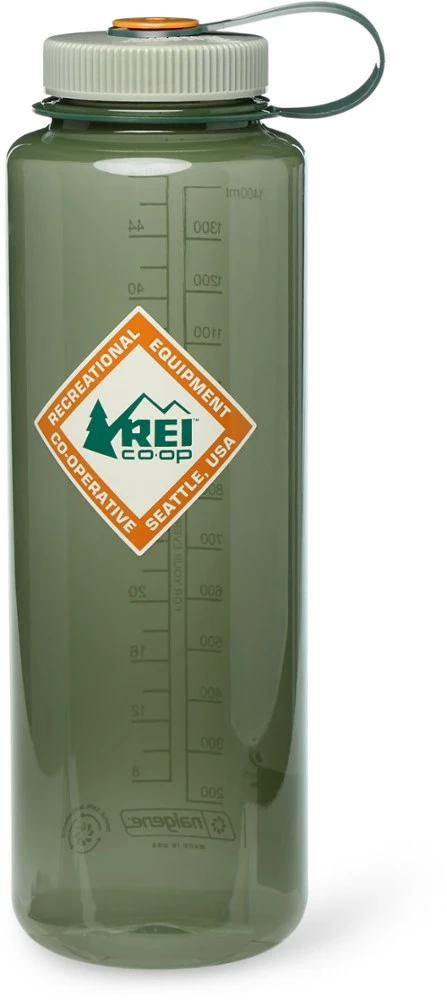 Nalgene Rei Water Bottle 48 Fl. Oz. Wide-Mouth Sustain Co-Op Graphic 1 Nalgene Rei Water Bottle 48 Fl. Oz. Wide-Mouth Sustain Co-Op Graphic