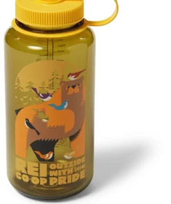 Nalgene Rei Water Bottle 32 Fl. Oz. Wide-Mouth Sustain Co-Op Graphic Pride -Rei Camping Outdoor Store edf0da57 9456 482a ae88 eedb2a7ee7f4